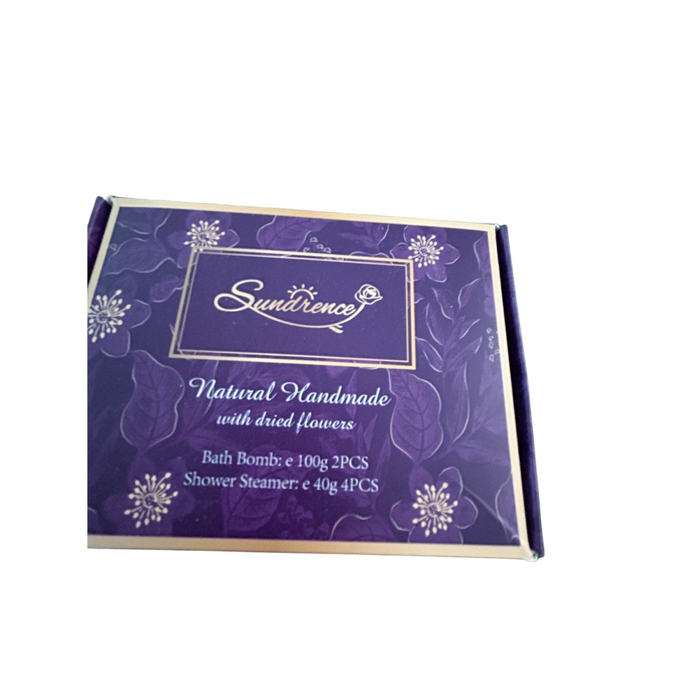 Sundrence Natural Handmade Bath Bomb and Shower Steamer Gift Set 6 Piece Purple - Picture 2 of 4